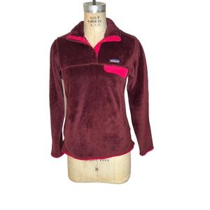 Patagonia Retool maroon fleece pullover